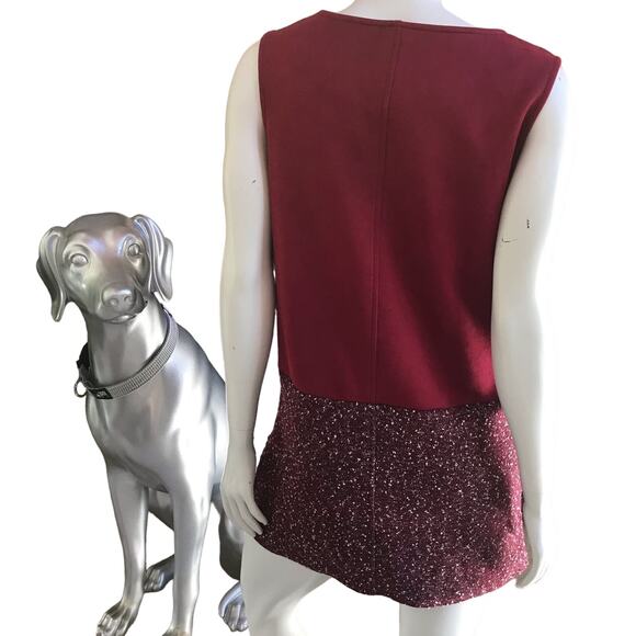 Smash! Barcelona Velvet Tunic/Dress Pockets Red Women's Size M Medium - Picture 3 of 7